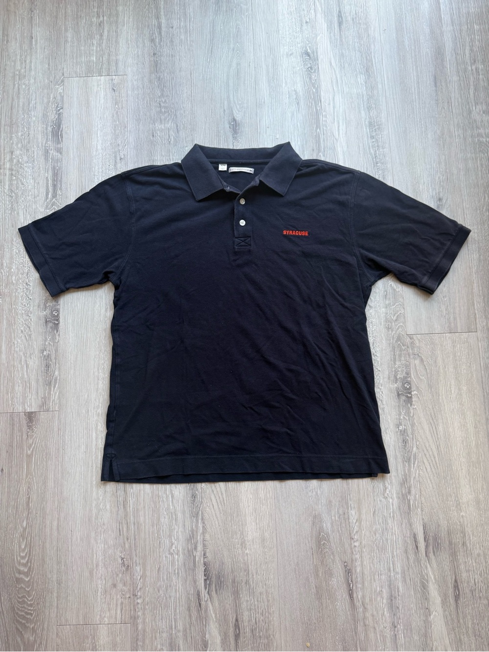 Vintage Cutter and Buck Navy Blue Syracuse Embroidered Polo Shirt